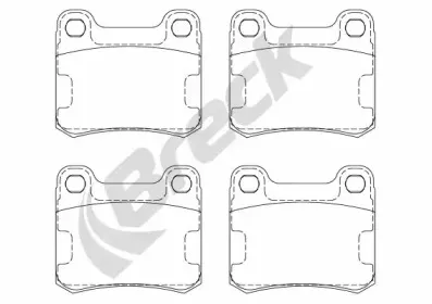 Комплект тормозных колодок, дисковый тормоз BRECK купить